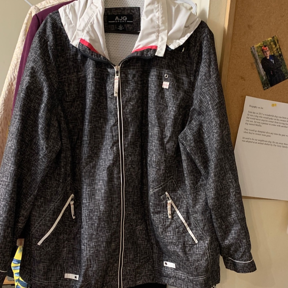 Black and White Utility Jacket. 2X